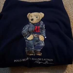 Ralph Lauren Navy Sweater with Polo Bear